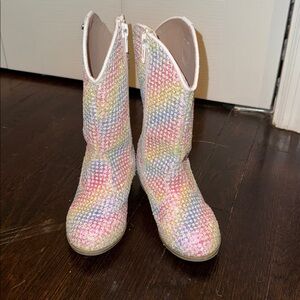Lola and the boys rainbow glitter Boots sz 11.5 toddler